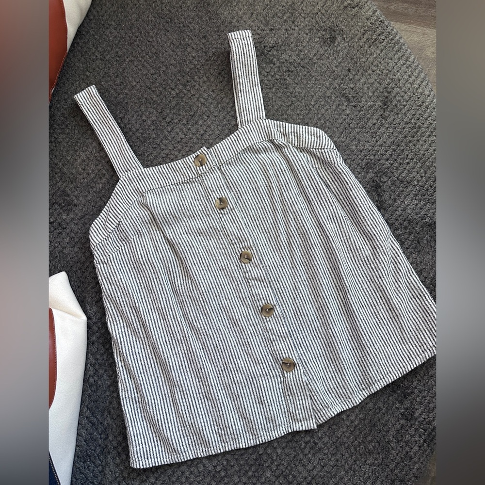 J. Crew Black and White Striped Tank